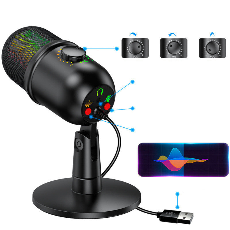 USB Mic with Noise & RGB