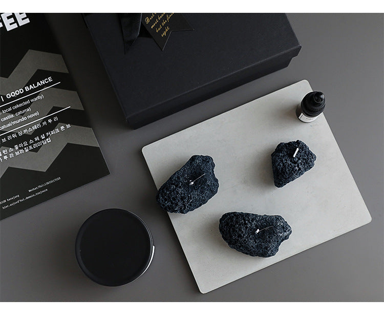 Meteorite Stone Candle