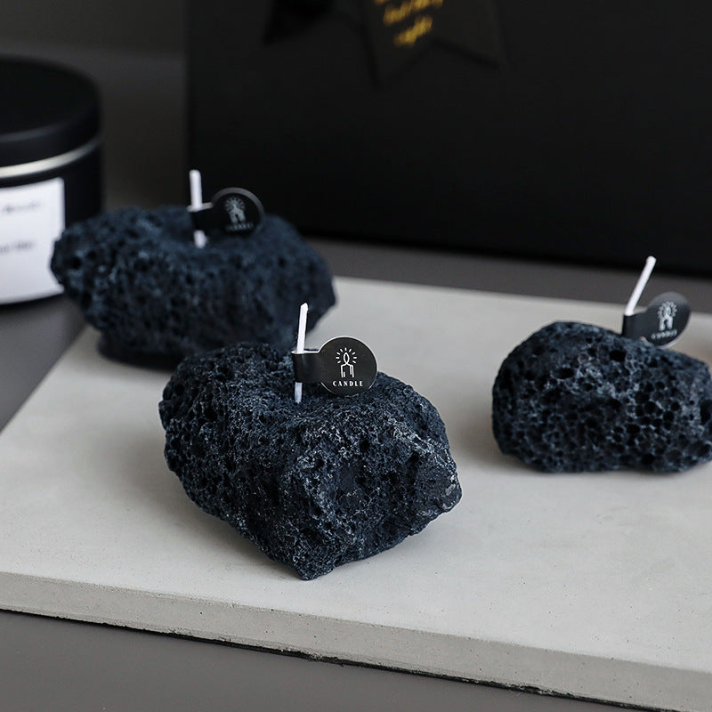 Meteorite Stone Candle