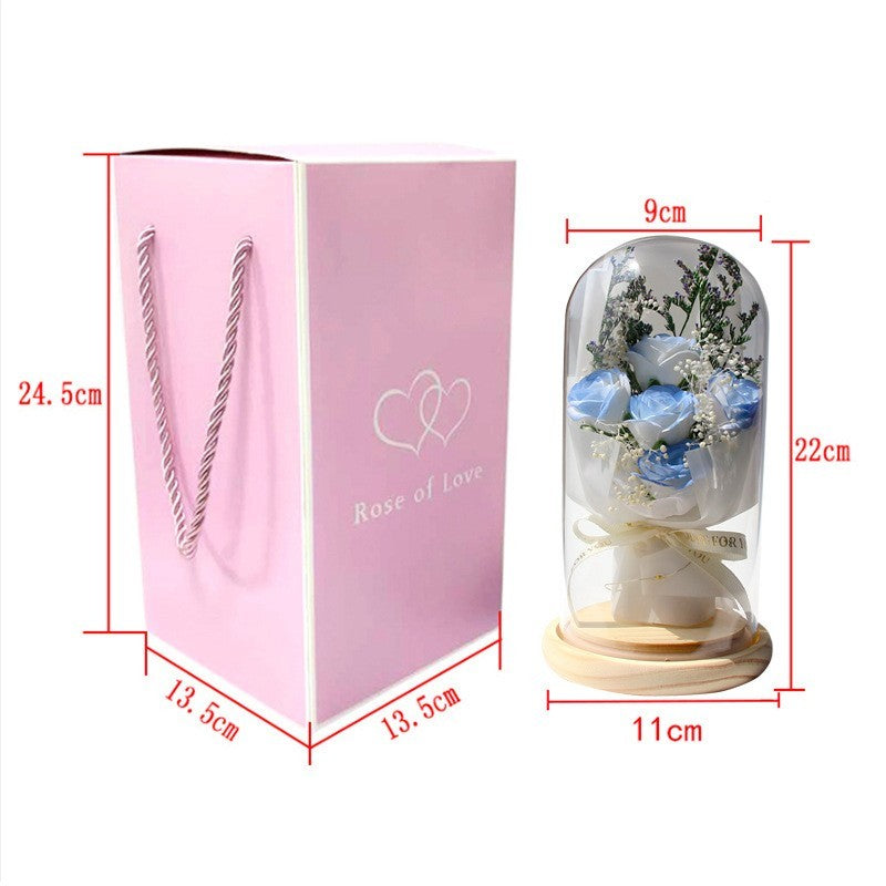 Rose & Baby's Breath LED Lamp