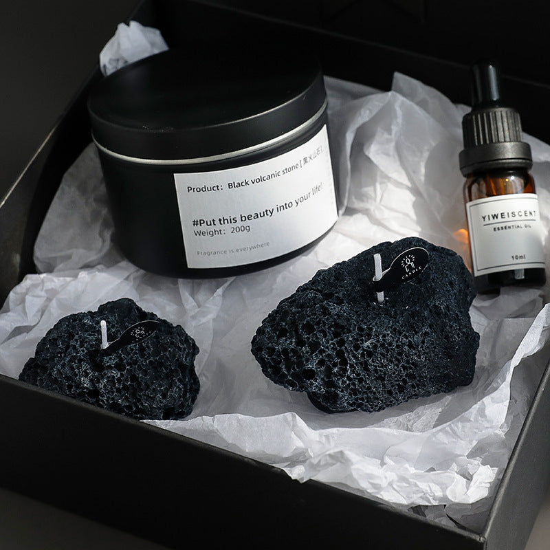 Meteorite Stone Candle