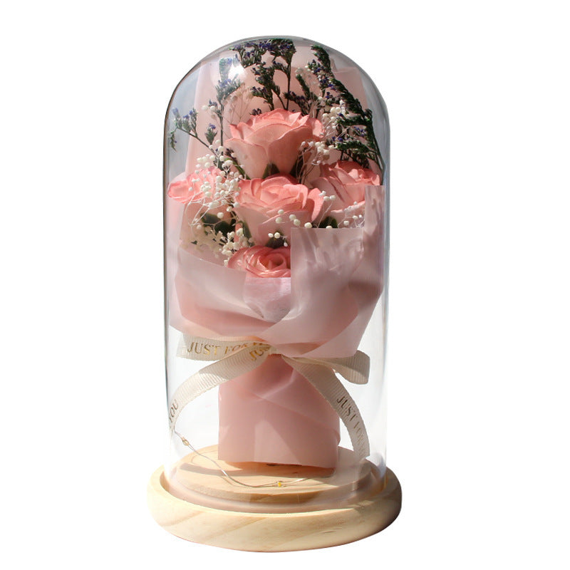 Rose & Baby's Breath LED Lamp