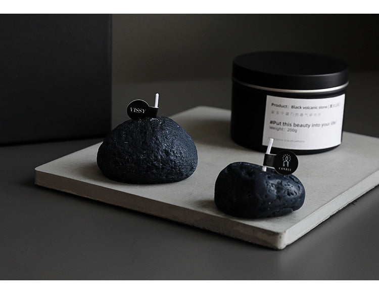 Meteorite Stone Candle