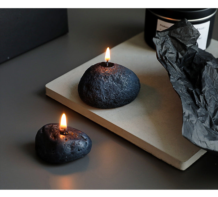 Meteorite Stone Candle